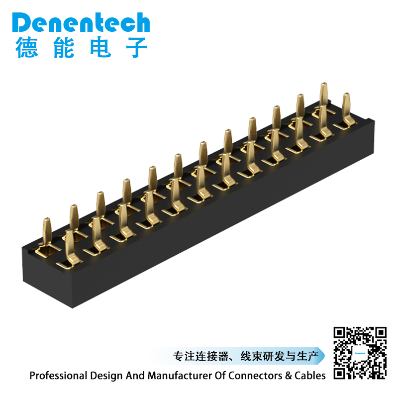 Denentech good quality factory directly 2.0MM female header H2.2MM dual row straight